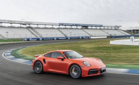 2021 Porsche 911 Turbo (Color: Lava Orange) Front Three-Quarter Wallpapers  450x275 (72)