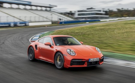 2021 Porsche 911 Turbo (Color: Lava Orange) Front Three-Quarter Wallpapers 450x275 (80)