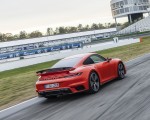 2021 Porsche 911 Turbo (Color: Lava Orange) Rear Three-Quarter Wallpapers  150x120