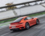 2021 Porsche 911 Turbo (Color: Lava Orange) Rear Three-Quarter Wallpapers 150x120