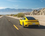 2021 Porsche 911 Turbo (Color: Racing Yellow; US-Spec) Rear Three-Quarter Wallpapers 150x120