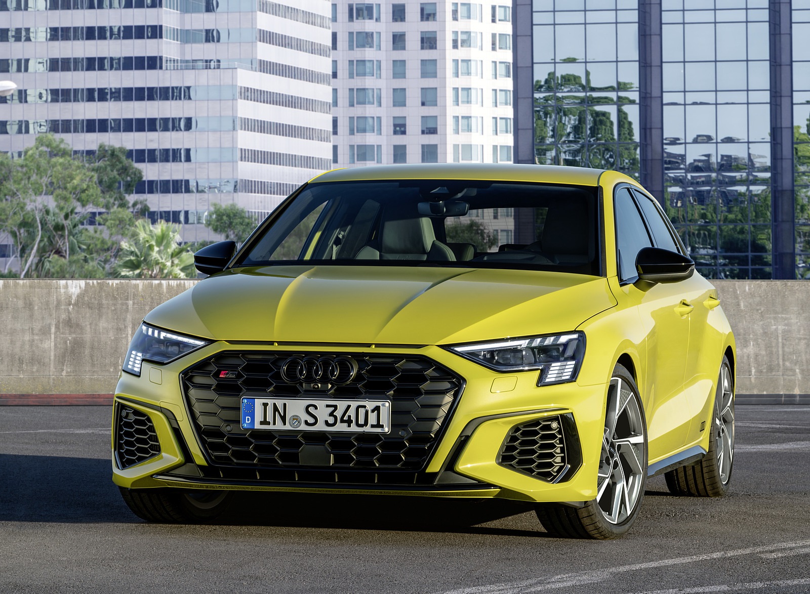 2021 Audi S3 Sportback (Color: Python Yellow) Front Wallpapers (12)