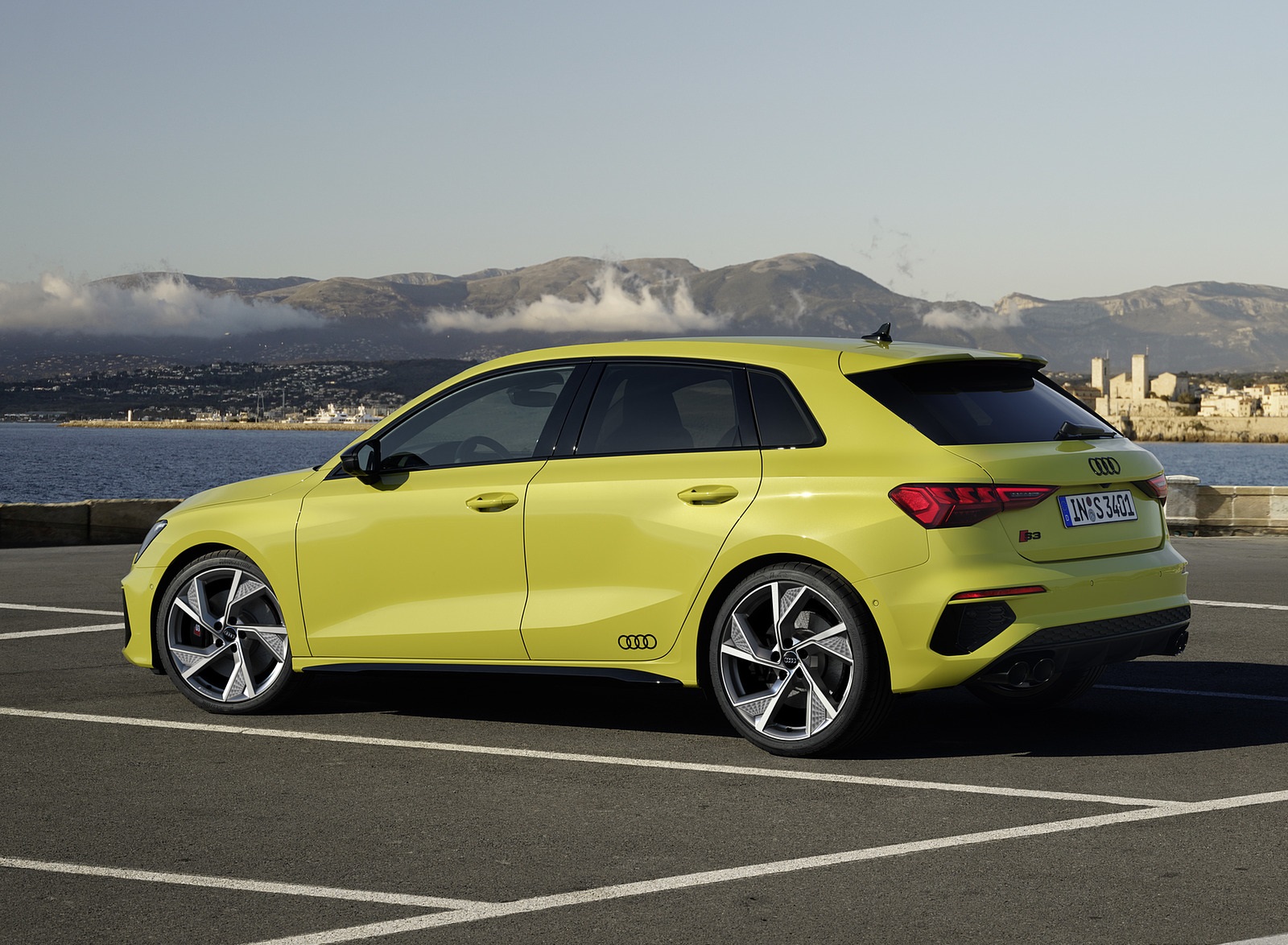 2021 Audi S3 Sportback (Color: Python Yellow) Rear Three-Quarter Wallpapers (13)