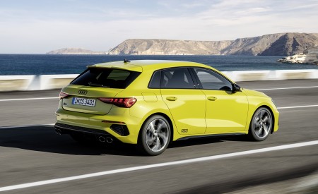 2021 Audi S3 Sportback (Color: Python Yellow) Rear Three-Quarter Wallpapers 450x275 (6)