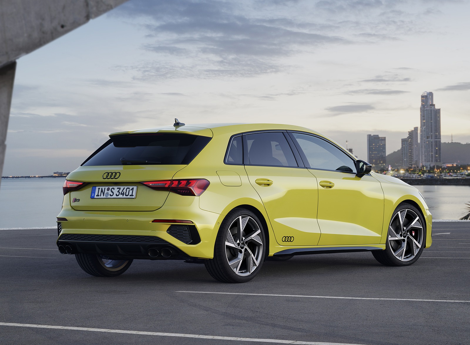 2021 Audi S3 Sportback (Color: Python Yellow) Rear Three-Quarter Wallpapers (15)