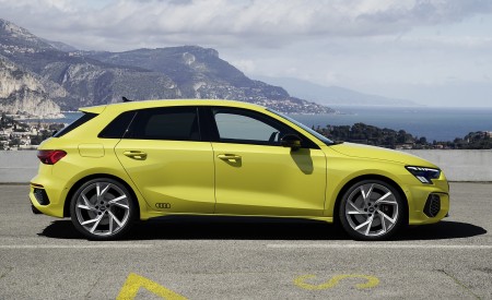 2021 Audi S3 Sportback (Color: Python Yellow) Side Wallpapers 450x275 (18)