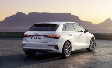 2021 Audi A3 Sportback 30 g-tron (Color: Glacier White) Rear Three-Quarter Wallpapers 450x275 (8)