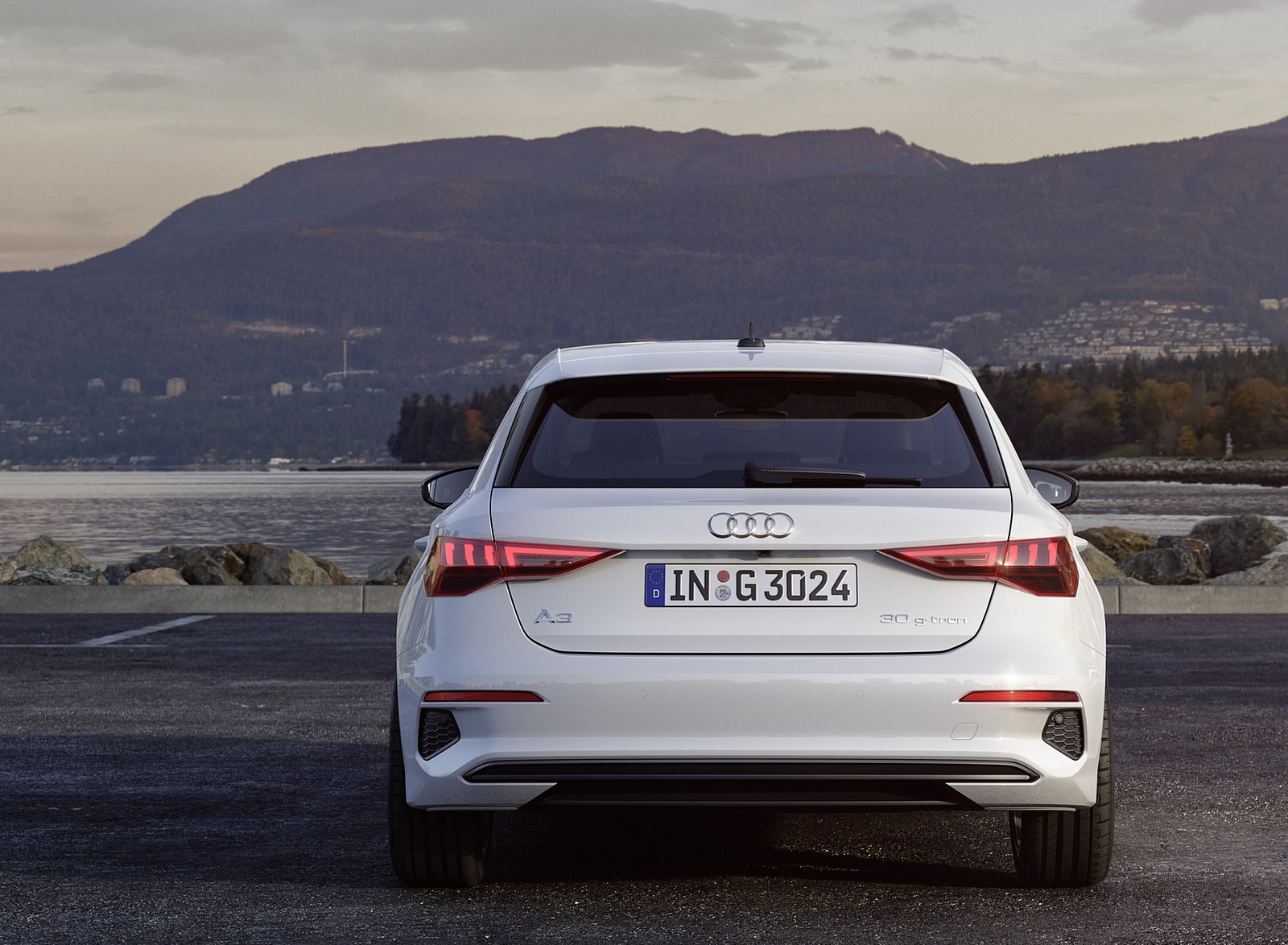 2021 Audi A3 Sportback 30 g-tron (Color: Glacier White) Rear Wallpapers (12)