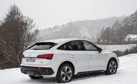 2021 Audi Q5 Sportback (Color: Glacier White) Rear Three-Quarter Wallpapers  450x275 (19)