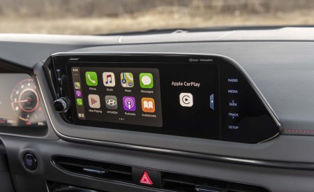 2021 Hyundai Sonata N Line (Color: Silver Pearl) Central Console Wallpapers 450x275 (48)