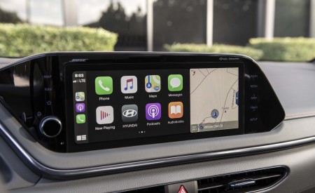 2021 Hyundai Sonata N Line (Color: Silver Pearl) Central Console Wallpapers 450x275 (45)