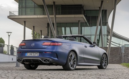 2021 Mercedes-AMG E 53 4MATIC+ Cabriolet (Color: Magno Brilliant Blue) Rear Three-Quarter Wallpapers 450x275 (98)