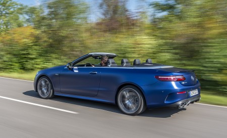 2021 Mercedes-AMG E 53 4MATIC+ Cabriolet (Color: Magno Brilliant Blue) Rear Three-Quarter Wallpapers 450x275 (66)
