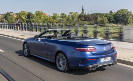 2021 Mercedes-AMG E 53 4MATIC+ Cabriolet (Color: Magno Brilliant Blue) Rear Three-Quarter Wallpapers 450x275 (60)