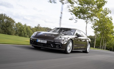 2021 Porsche Panamera 4 (Color: Truffle Brown Metallic) Front Three-Quarter Wallpapers 450x275 (4)