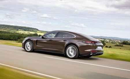2021 Porsche Panamera 4 (Color: Truffle Brown Metallic) Rear Three-Quarter Wallpapers 450x275 (6)