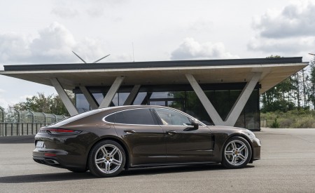 2021 Porsche Panamera 4 (Color: Truffle Brown Metallic) Side Wallpapers 450x275 (10)