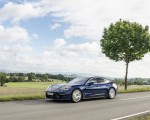 2021 Porsche Panamera 4S E-Hybrid (Color: Gentian Blue Metallic) Front Three-Quarter Wallpapers 150x120