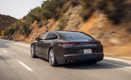 2021 Porsche Panamera 4S E-Hybrid (Color: Truffle Brown Metallic) Rear Three-Quarter Wallpapers 450x275 (11)