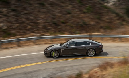 2021 Porsche Panamera 4S E-Hybrid (Color: Truffle Brown Metallic) Side Wallpapers 450x275 (14)