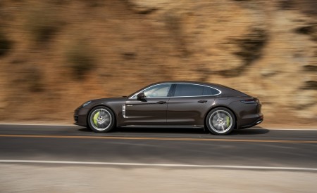 2021 Porsche Panamera 4S E-Hybrid (Color: Truffle Brown Metallic) Side Wallpapers 450x275 (15)