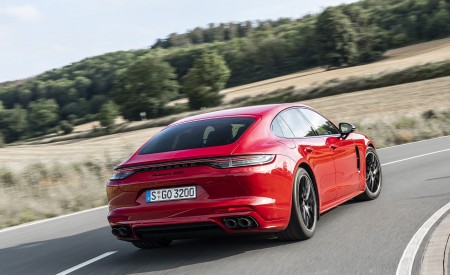 2021 Porsche Panamera GTS (Color: Carmine Red) Rear Three-Quarter Wallpapers 450x275 (19)