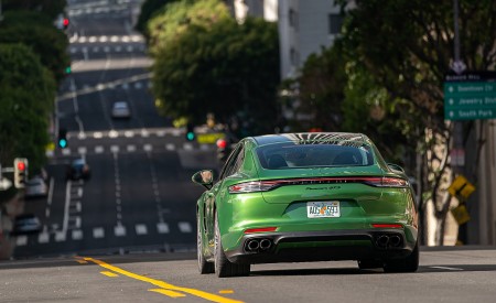 2021 Porsche Panamera GTS (Color: Mamba Green) Rear Wallpapers 450x275 (76)