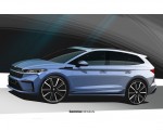 2021 Škoda ENYAQ iV Design Sketch Wallpapers 150x120