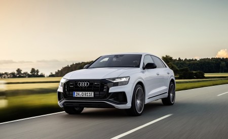 2021 Audi Q8 TFSI e Plug-In Hybrid (Color: Glacier White) Front Wallpapers 450x275 (3)