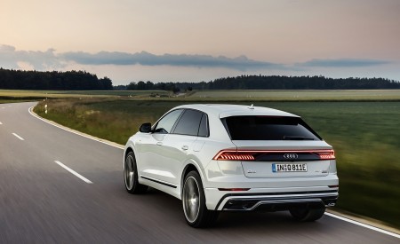 2021 Audi Q8 TFSI e Plug-In Hybrid (Color: Glacier White) Rear Wallpapers 450x275 (5)