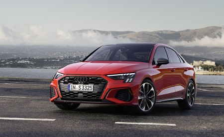 2021 Audi S3 Sedan (Color: Tango Red) Front Three-Quarter Wallpapers 450x275 (7)