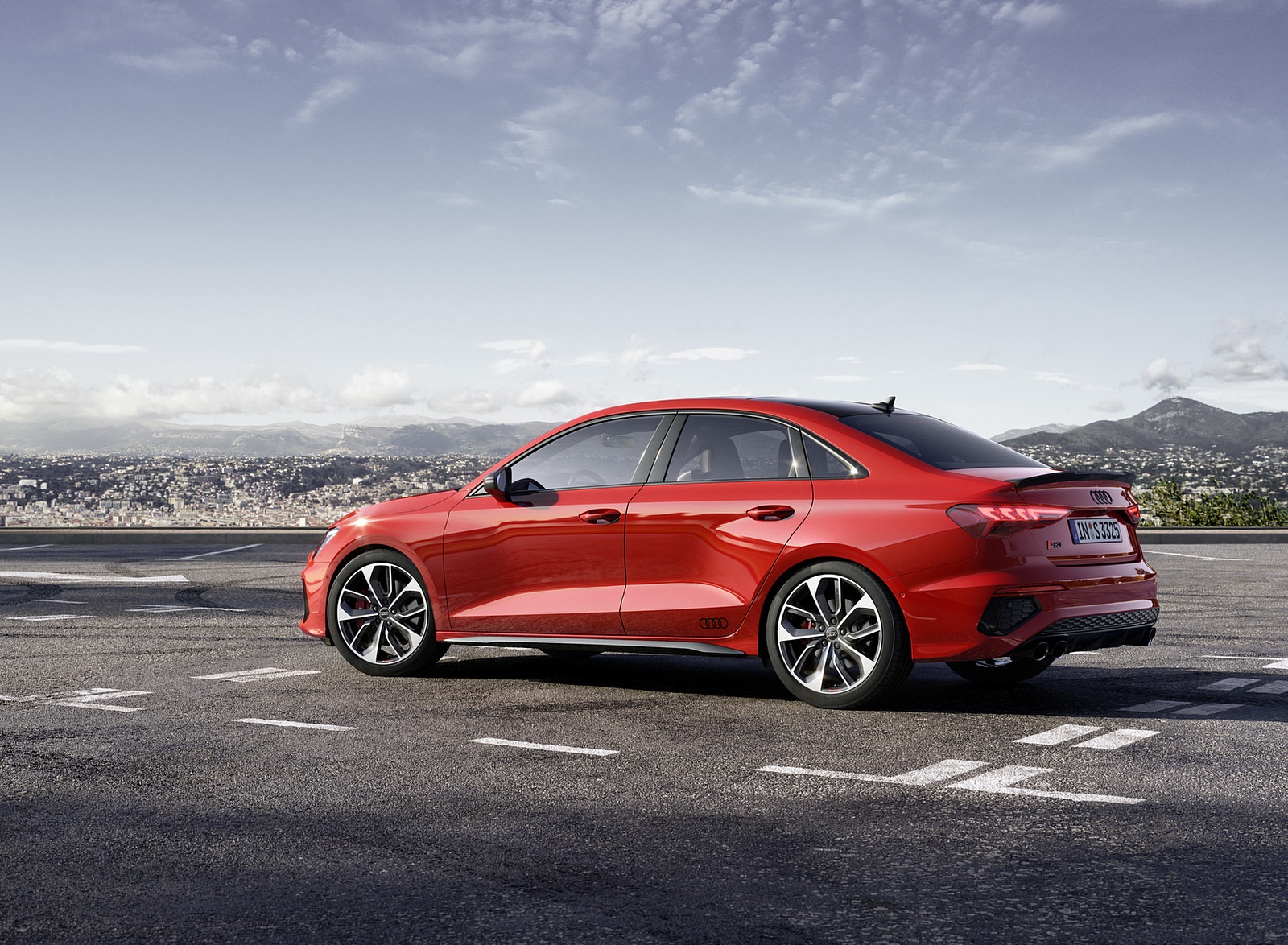 2021 Audi S3 Sedan (Color: Tango Red) Side Wallpapers (12)