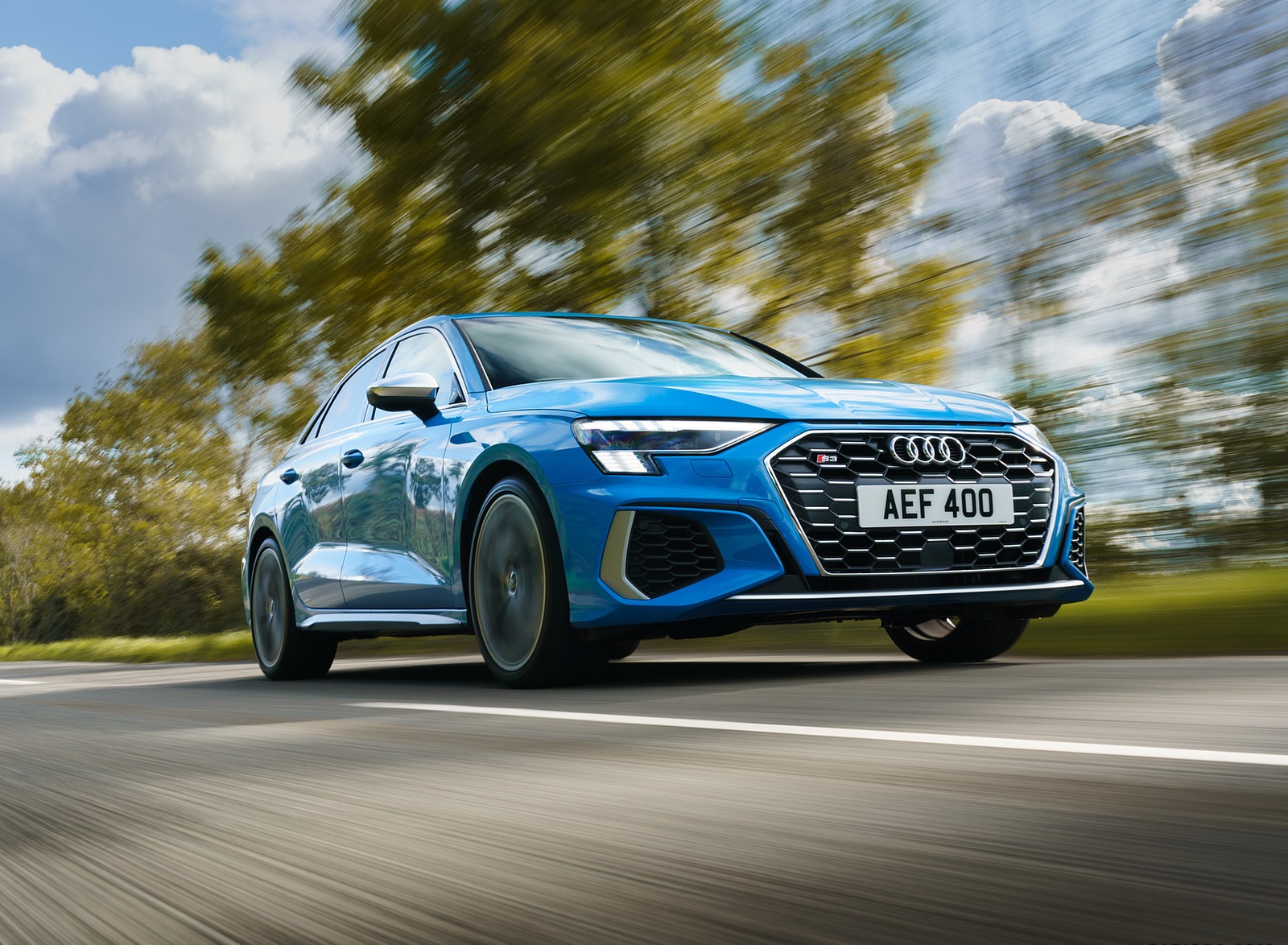 2021 Audi S3 (UK-Spec) Front Three-Quarter Wallpapers  (1)