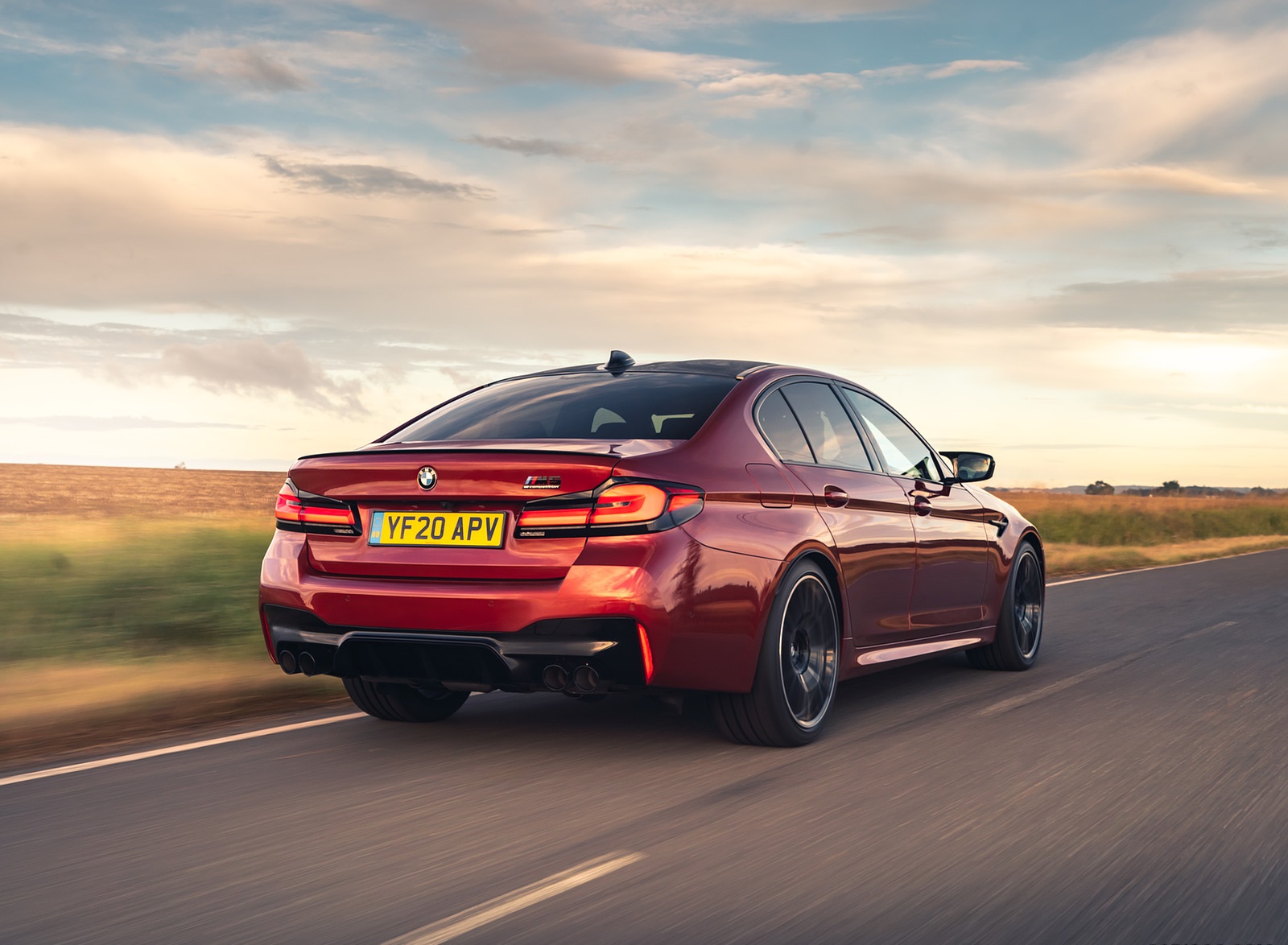 2021 BMW M5 Competition (UK-Spec) Rear Three-Quarter Wallpapers (5)