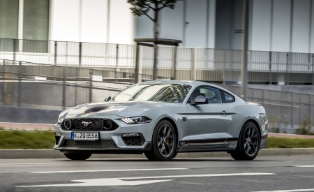 2021 Ford Mustang Mach 1 (EU-Spec) (Color: Fighter Jet Gray) Front Three-Quarter Wallpapers 450x275 (62)