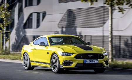 2021 Ford Mustang Mach 1 (EU-Spec) (Color: Grabber Yellow) Front Three-Quarter Wallpapers 450x275 (3)