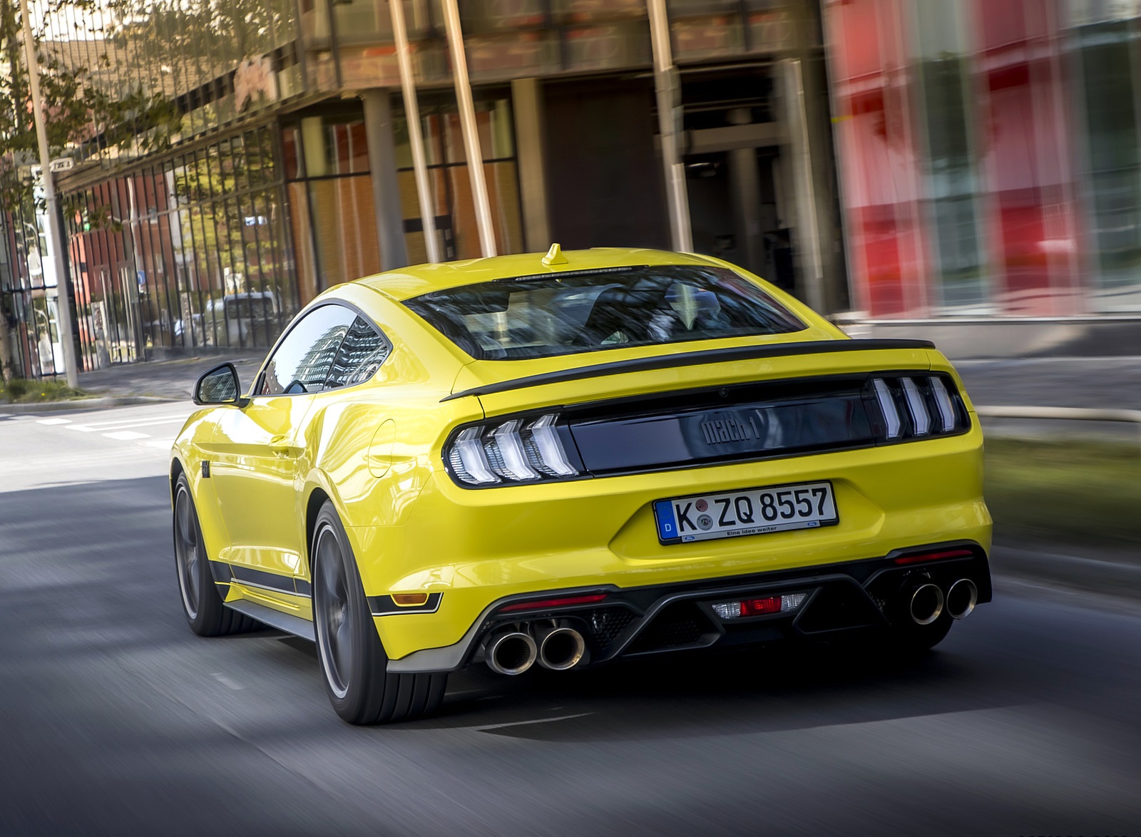 2021 Ford Mustang Mach 1 (EU-Spec) (Color: Grabber Yellow) Rear Wallpapers (12)