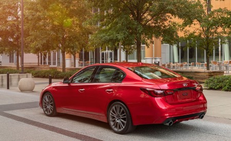 2021 Infiniti Q50 Red Sport 400 Rear Three-Quarter Wallpapers 450x275 (2)