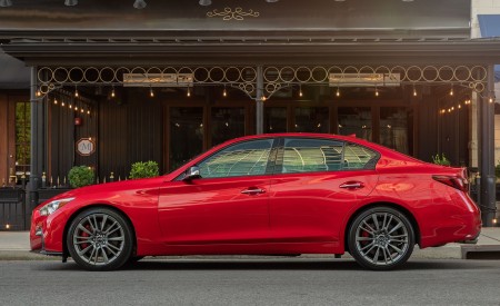 2021 Infiniti Q50 Red Sport 400 Side Wallpapers 450x275 (3)