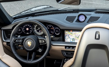 2021 Porsche 911 Turbo Cabrio (Color: Night Blue Metallic) Interior Detail Wallpapers 450x275 (16)