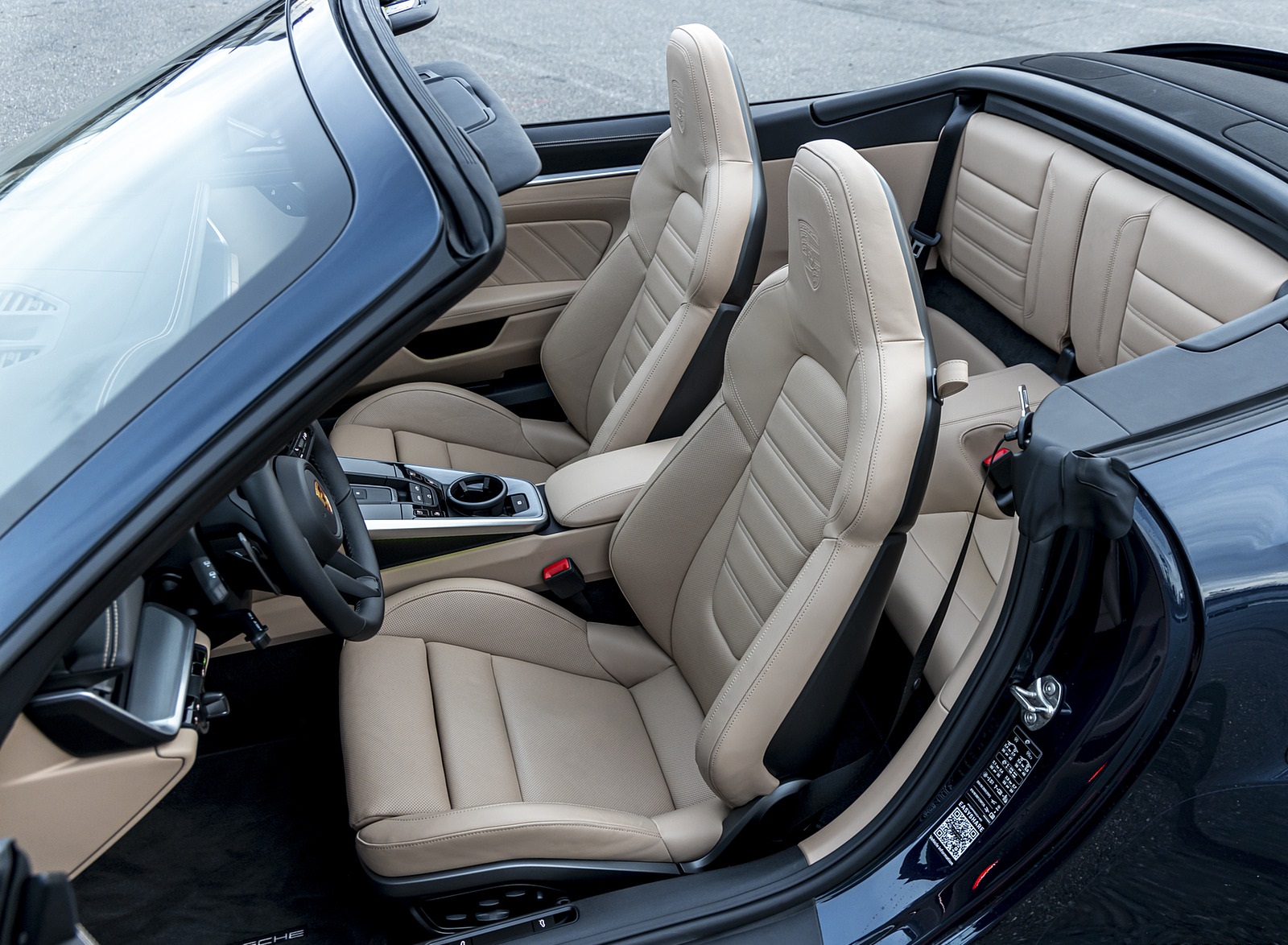2021 Porsche 911 Turbo Cabrio (Color: Night Blue Metallic) Interior Seats Wallpapers (15)