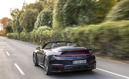 2021 Porsche 911 Turbo Cabrio (Color: Night Blue Metallic) Rear Wallpapers 450x275 (9)