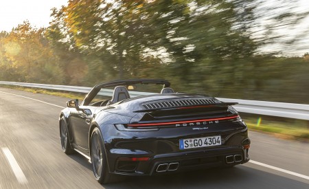2021 Porsche 911 Turbo Cabrio (Color: Night Blue Metallic) Rear Wallpapers 450x275 (7)