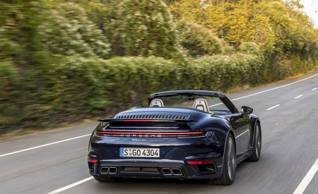 2021 Porsche 911 Turbo Cabrio (Color: Night Blue Metallic) Rear Wallpapers 450x275 (2)