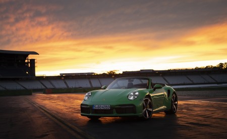 2021 Porsche 911 Turbo Cabrio (Color: Python Green) Front Three-Quarter Wallpapers 450x275 (32)