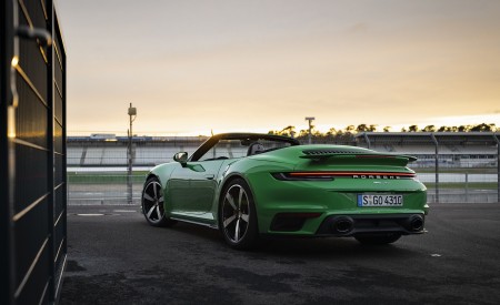 2021 Porsche 911 Turbo Cabrio (Color: Python Green) Rear Three-Quarter Wallpapers 450x275 (29)