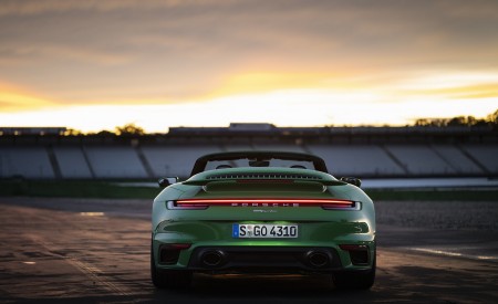 2021 Porsche 911 Turbo Cabrio (Color: Python Green) Rear Wallpapers 450x275 (37)