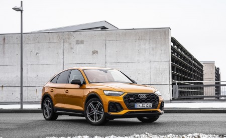 2021 Audi SQ5 Sportback TDI (Color: Dragon Orange) Front Three-Quarter Wallpapers 450x275 (8)
