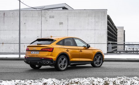2021 Audi SQ5 Sportback TDI (Color: Dragon Orange) Rear Three-Quarter Wallpapers 450x275 (11)