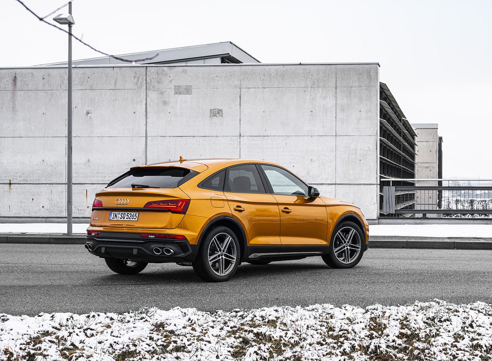 2021 Audi SQ5 Sportback TDI (Color: Dragon Orange) Rear Three-Quarter Wallpapers (11)